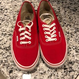 Red vans size 9